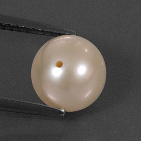 Pérola rosa natural 3,34ct, esfera / bola, opaco