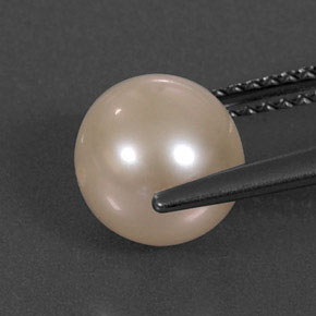Pérola rosa natural 3,34ct, esfera / bola, opaco