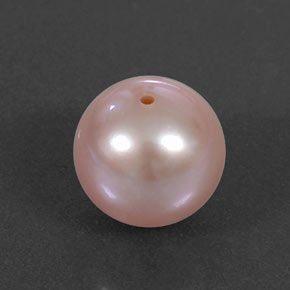 Pérola rosa natural 2,99ct, esfera / bola, opaco