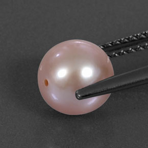 Pérola rosa natural 2,99ct, esfera / bola, opaco