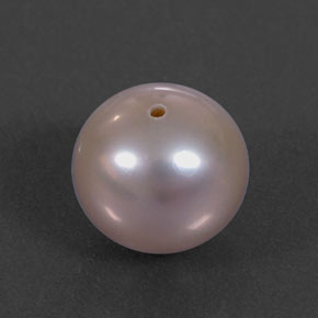 Pérola rosa natural 3,40ct, esfera / bola, opaco
