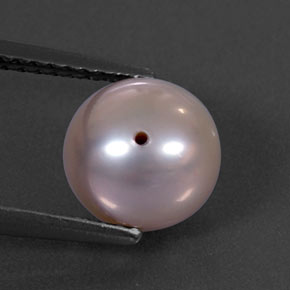 Pérola rosa natural 3,40ct, esfera / bola, opaco