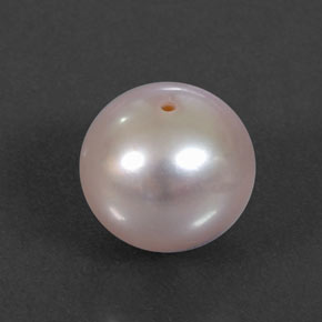 Pérola rosa natural 3,36ct, esfera / bola, opaco