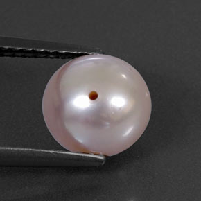 Pérola rosa natural 3,36ct, esfera / bola, opaco