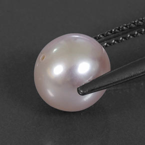 Pérola rosa natural 3,36ct, esfera / bola, opaco