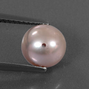 Pérola rosa natural 3,07ct, esfera / bola, opaco