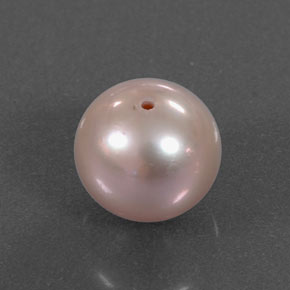 Pérola rosa natural 3,07ct, esfera / bola, opaco