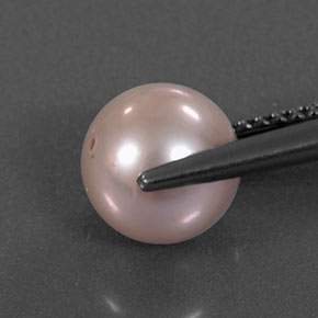 Pérola rosa natural 3,07ct, esfera / bola, opaco