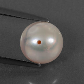 Pérola rosa natural 3,22ct, esfera / bola, opaco