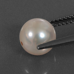 Pérola rosa natural 3,10ct, esfera / bola, opaco