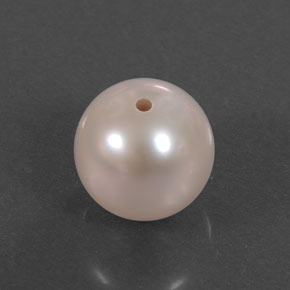 Pérola rosa natural 2,92ct, esfera / bola, opaco