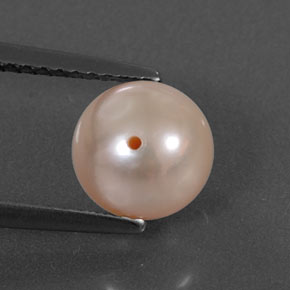 Pérola rosa natural 2,94ct, esfera / bola, opaco