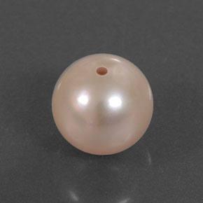 Pérola rosa natural 2,94ct, esfera / bola, opaco