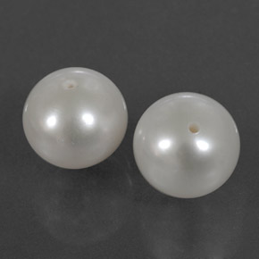 Pedras preciosas de pérola branco natural de  ct, esfera / bola, opaco