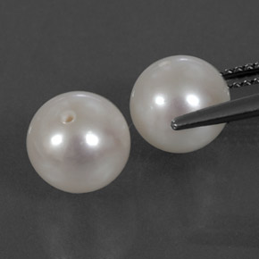 Pedras preciosas de pérola branco natural de  ct, esfera / bola, opaco
