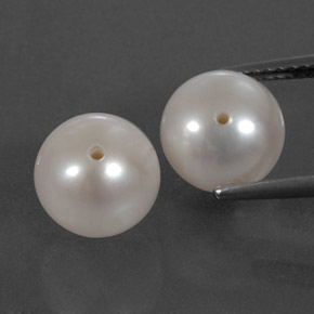 Pedras preciosas de pérola branco natural de  ct, esfera / bola, opaco