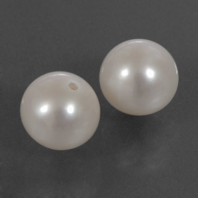 Pedras preciosas de pérola branco natural de  ct, esfera / bola, opaco