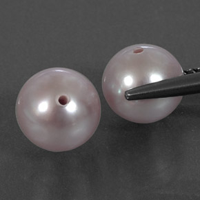 Pedras preciosas de pérola rosa natural de 5,51 ct, esfera / bola, opaco