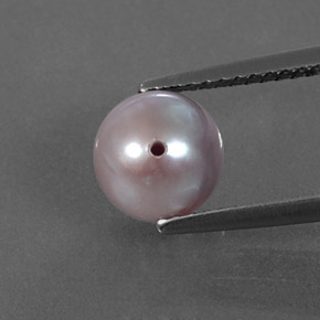 Pérola rosa natural 2,58ct, esfera / bola, opaco