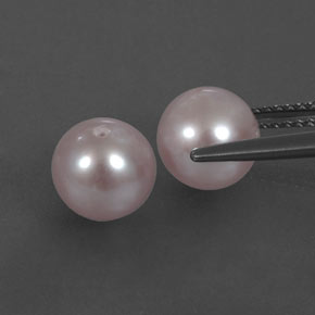 Pedras preciosas de pérola rosa natural de 5,55 ct, esfera / bola, opaco