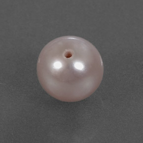 Pérola rosa natural 2,43ct, esfera / bola, opaco
