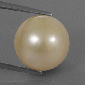 Pérola ouro natural 14,49ct, esfera / bola, opaco