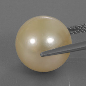 Pérola ouro natural 14,49ct, esfera / bola, opaco