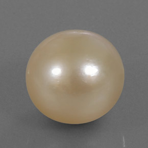 Pérola amarelo natural 14,95ct, esfera / bola, opaco