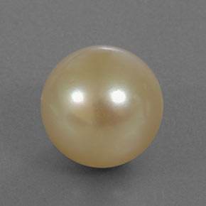 Pérola amarelo natural 11,50ct, esfera / bola, opaco