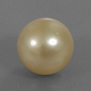 Pérola amarelo natural 13,12ct, esfera / bola, opaco