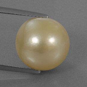 Pérola amarelo natural 13,12ct, esfera / bola, opaco