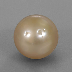 Pérola amarelo natural 13,23ct, esfera / bola, opaco