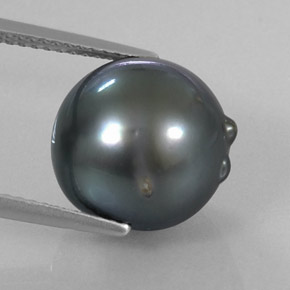 Pérola cinza natural 12,32ct, forma extravagante, opaco