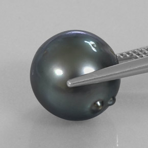 Pérola cinza natural 12,32ct, forma extravagante, opaco