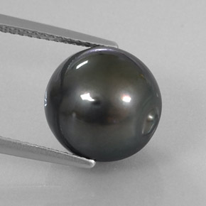 Pérola cinza natural 9,85ct, forma extravagante, opaco