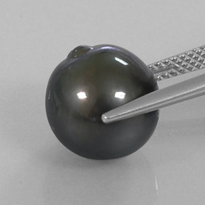 Pérola cinza natural 9,85ct, forma extravagante, opaco