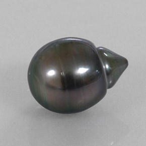 Pérola cinza natural 13,07ct, forma extravagante, opaco