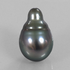 Pérola cinza natural 13,21ct, forma extravagante, opaco