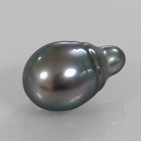 Pérola cinza natural 13,21ct, forma extravagante, opaco