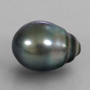 Pérola cinza natural 10,38ct, forma extravagante, opaco