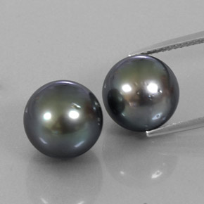 Pedras preciosas de pérola cinza natural de 17,28 ct, esfera / bola, opaco
