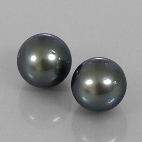 Pedras preciosas de pérola cinza natural de 17,28 ct, esfera / bola, opaco