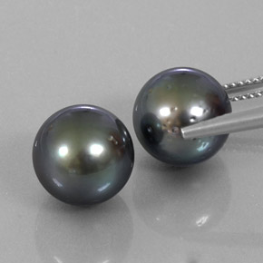 Pedras preciosas de pérola cinza natural de 17,28 ct, esfera / bola, opaco