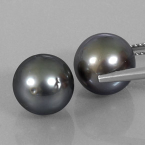 Pedras preciosas de pérola prateado natural de 16,51 ct, esfera / bola, opaco