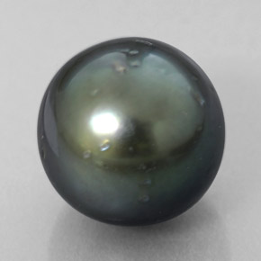Pérola prateado natural 8,39ct, esfera / bola, opaco