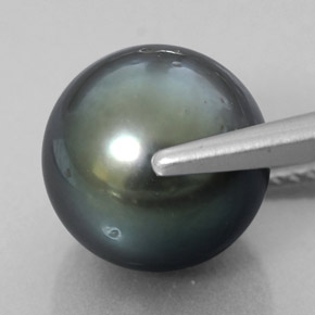 Pérola prateado natural 8,39ct, esfera / bola, opaco