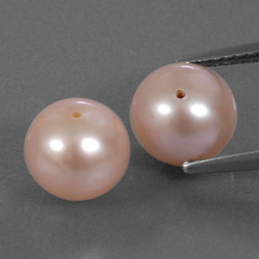 Pedras preciosas de pérola rosa natural de 6,27 ct, esfera / bola, opaco