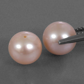 Pedras preciosas de pérola rosa natural de 6,27 ct, esfera / bola, opaco