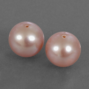 Pedras preciosas de Pérola rosa prateado natural de 5.84 ct, Esfera / Bola, Opaco