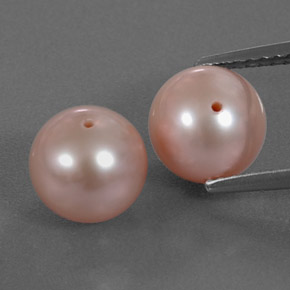 Pedras preciosas de pérola rosa natural de 6,18 ct, esfera / bola, opaco
